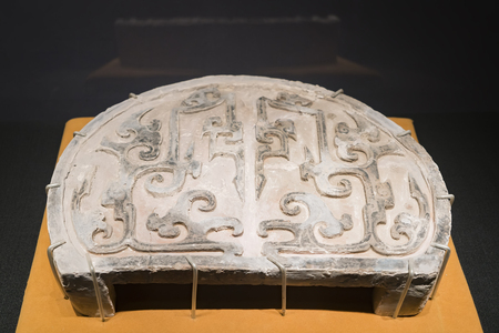Qin Dynasty eaves tile at Shaanxi History Museumのeditorial素材