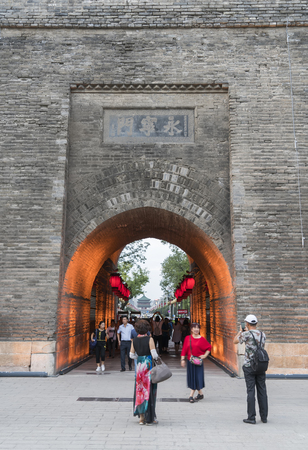 Yongning Gate, Xi'an Ancient City, Xi'an, Chinaのeditorial素材