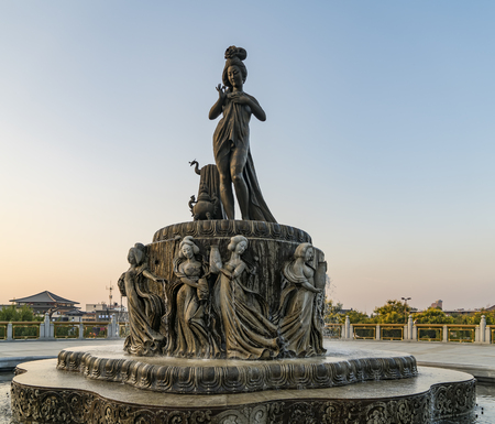 sculpture in Huaqing Palace Scenic Areaのeditorial素材