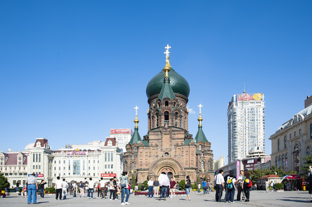 China, Heilongjiang Province, Harbin, St. Sophia Churchのeditorial素材