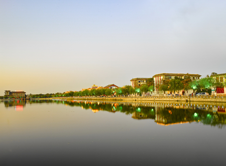 China, Henan Province, Kaifeng City night viewのeditorial素材