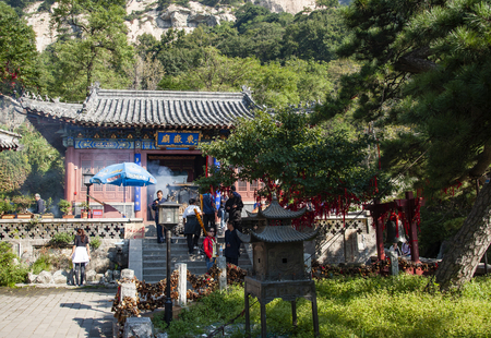 China, Shandong Province, Tai'an City, Taishan Scenic Areaのeditorial素材