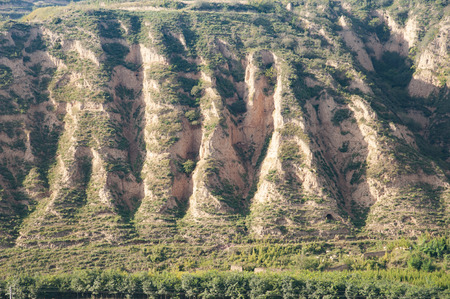 Loess Plateau at Shanxi Province, China.の写真素材