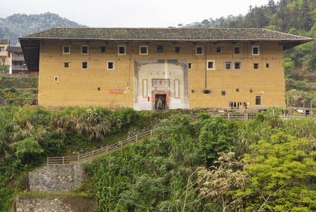 Yongding Earth Building, World Cultural Heritage, Longyan City, Fujian, Chinaのeditorial素材