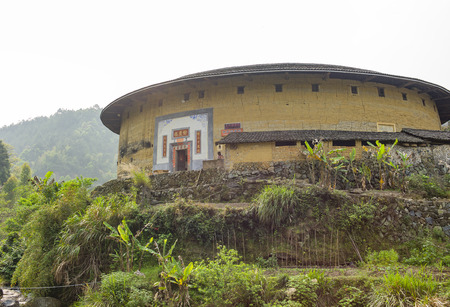 Yongding Earth Building, World Cultural Heritage, Longyan City, Fujian, Chinaのeditorial素材