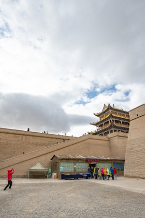 Jiayuguan, Great Wall, World Cultural Heritage, Gansu, Chinaのeditorial素材