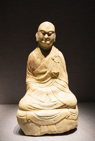 Quyang stone carving at Hebei province museum, China.のeditorial素材