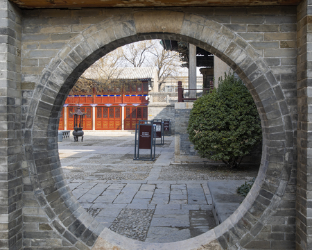 Shanshan guild hall in Liaocheng ancient city at Shandong province, China.のeditorial素材