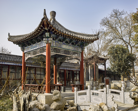Shanshan guild hall in Liaocheng ancient city at Shandong province, China.のeditorial素材