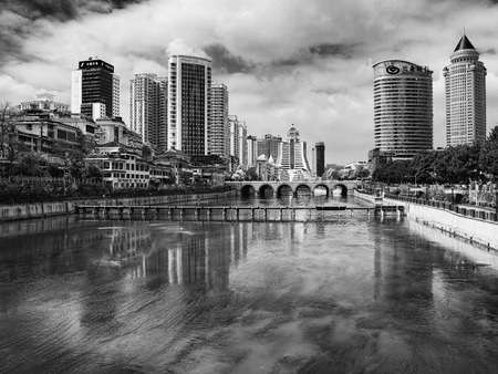 City scenery in Guiyang, Guizhou Province, Chinaのeditorial素材