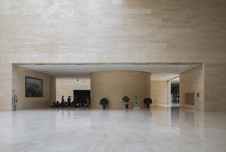 China, Henan Province, Luoyang City, Luoyang Museum architectural interiorのeditorial素材