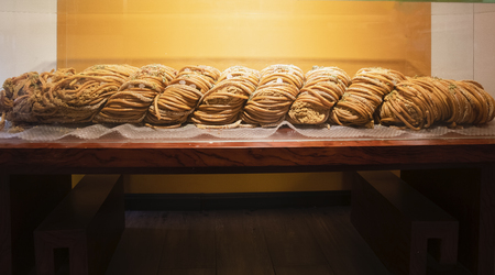 China, Tianjin, Tianjin Intangible Cultural Heritage Exhibition Hall exhibits, Tianjin  snacks Guifaxiang cannabisのeditorial素材