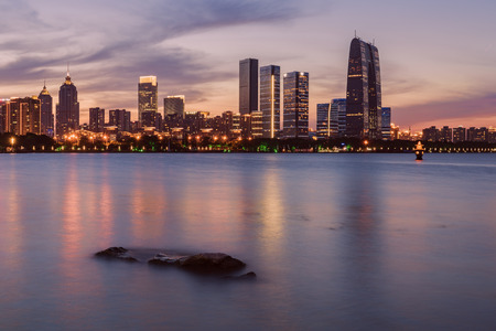 China, Jiangsu Province, Suzhou City, Jinji Lake Scenic Areaのeditorial素材