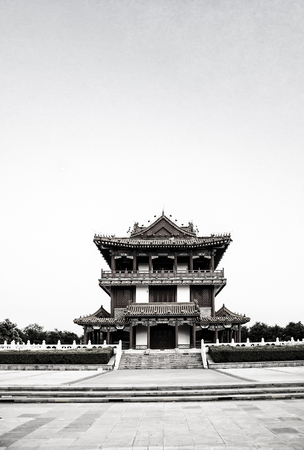 China, Shandong Province, Jining City, Taibai Lake Scenic Area, Beihu Pavilionのeditorial素材