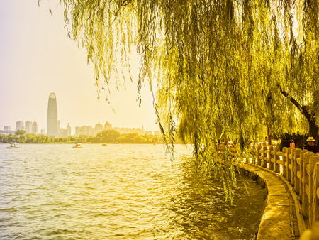 China, Shandong Province, Jinan City, Daming Lake Scenic Areaのeditorial素材