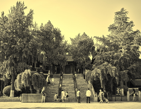 China, Shandong Province, Jinan City, Daming Lake Scenic Area Arctic Courtのeditorial素材