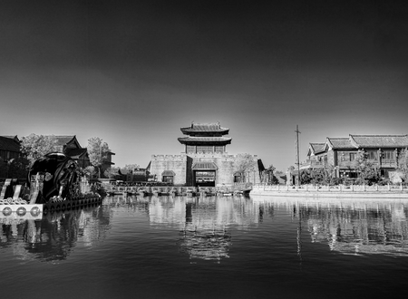 China, Henan Province, Kaifeng City, ancient town sceneryのeditorial素材