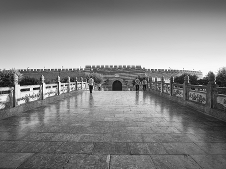 China, Hebei Province, Shijiazhuang City, Zhengding County, Zhengding Ancient Cityのeditorial素材