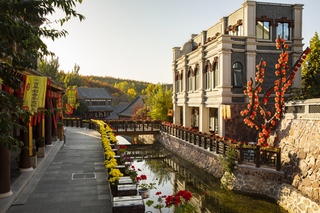 China, Hebei Province, Shijiazhuang City, West Changqing Tourism scenic areaのeditorial素材