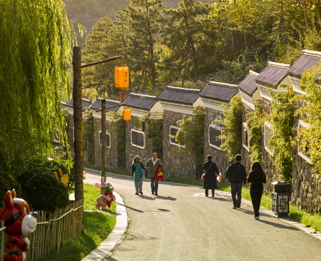 China, Hebei Province, Shijiazhuang City, West Changqing Tourism scenic areaのeditorial素材