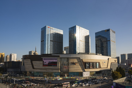 Shijiazhuang City Architecture Scenery in Hebei Province, China.のeditorial素材