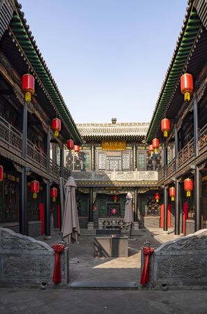 Ancient Houses at Pingyao Ancient City, Jinzhong City, Shanxi Province, China.のeditorial素材
