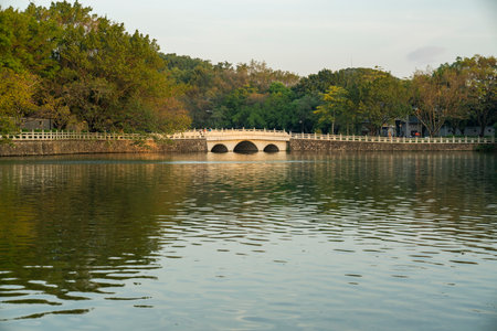 West Lake Scenic Area, Stone Bridge, Huizhou City, Guangdong Province, Chinaのeditorial素材