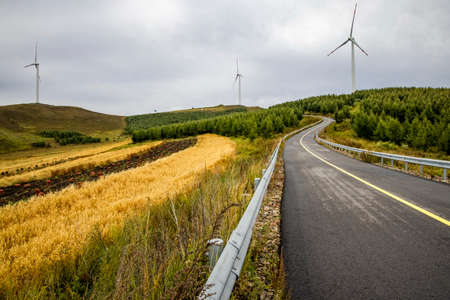 Mountain Road in Guyuan County, Zhangjiakou City, Hebei Provinceの写真素材