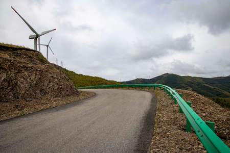 Mountain Road in Guyuan County, Zhangjiakou City, Hebei Provinceの写真素材