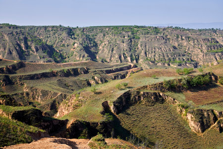 Mountain landscape in the south of Crete island, Greece.の写真素材