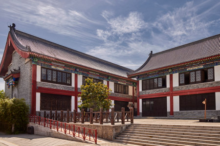 Ancient Chinese temple in the city of Chengde, Hebei Province, Chinaの写真素材
