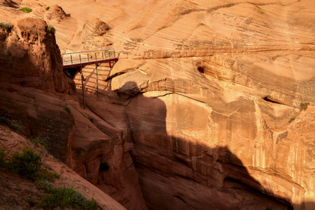 Hiking in Capitol Reef National Park, Utah, United States of Americaの写真素材