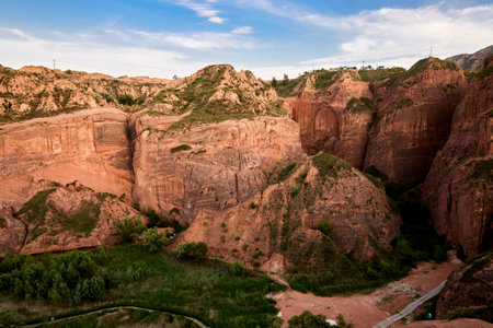 Beautiful landscape of Red Rock Canyon in Tbilisi, Georgia