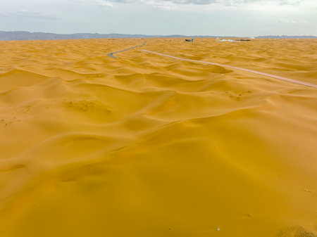 Sand dunes in the desert of Mui Ne, Vietnam.の写真素材