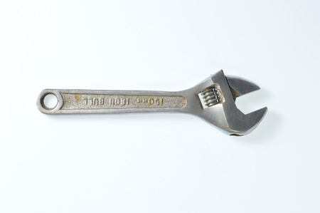 Wrench against a white backgroundの写真素材