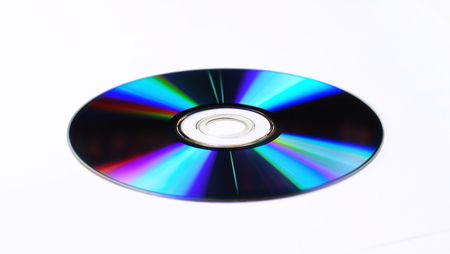 CD or DVD on white bacgroundの写真素材