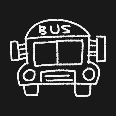 bus doodle drawingのイラスト素材