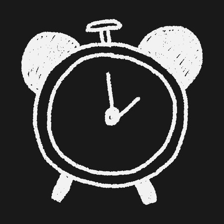 clock doodle drawingのイラスト素材