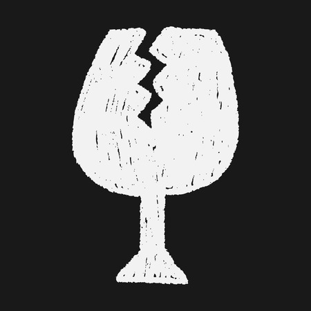 FRAGILE doodle drawingのイラスト素材