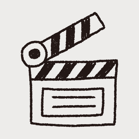 clapboard doodle drawingのイラスト素材