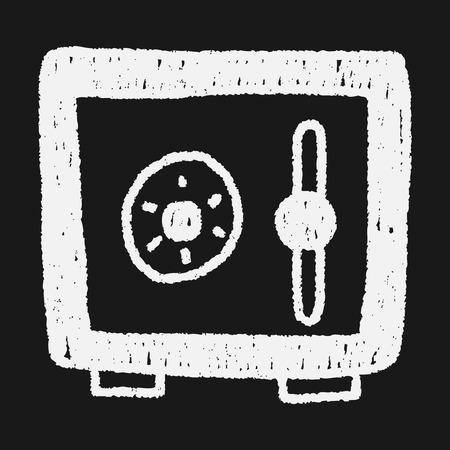 safety money box doodle drawingのイラスト素材