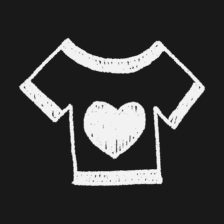 clothes doodle drawingのイラスト素材