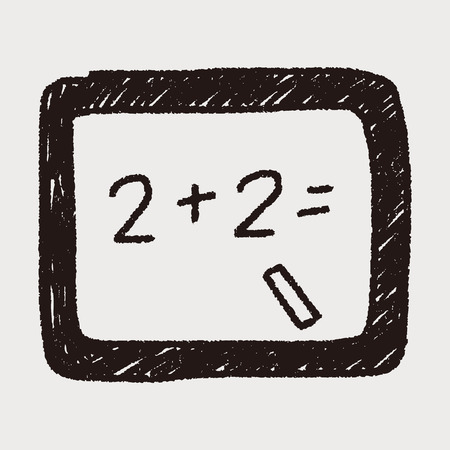 blackboard doodle drawingのイラスト素材