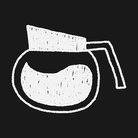 coffee doodle drawingのイラスト素材