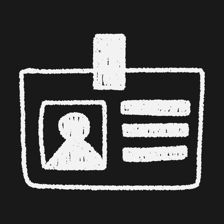 Identity card doodle drawingのイラスト素材