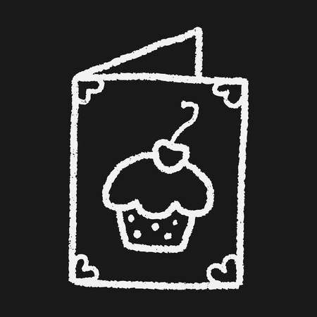 doodle cardのイラスト素材