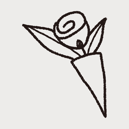 doodle flowerのイラスト素材