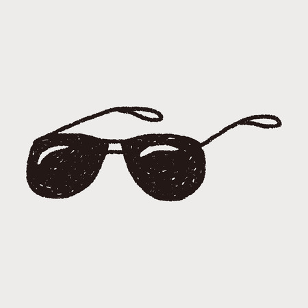 doodle sunglassesのイラスト素材