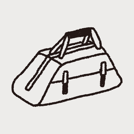 doodle Travel Bagsのイラスト素材