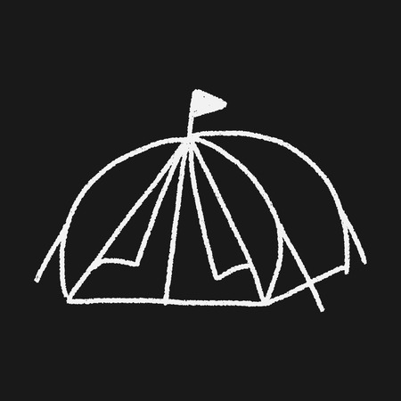 doodle Tentのイラスト素材